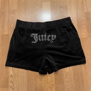 Juicy Couture Big Bling Velour Track Shorts – L Size